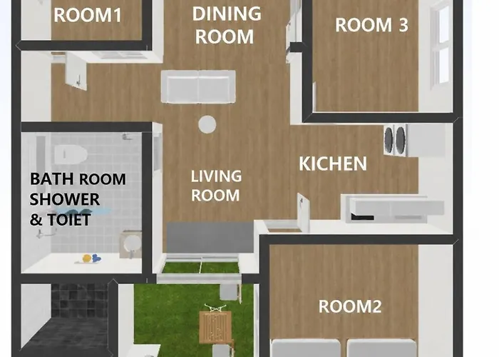 3room, 4-bed ,2toilet, Airport Pickup Service Paid * ソウル特別市