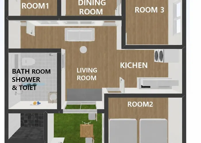 3room, 4-bed ,2toilet, Airport Pickup Service Paid アパート *